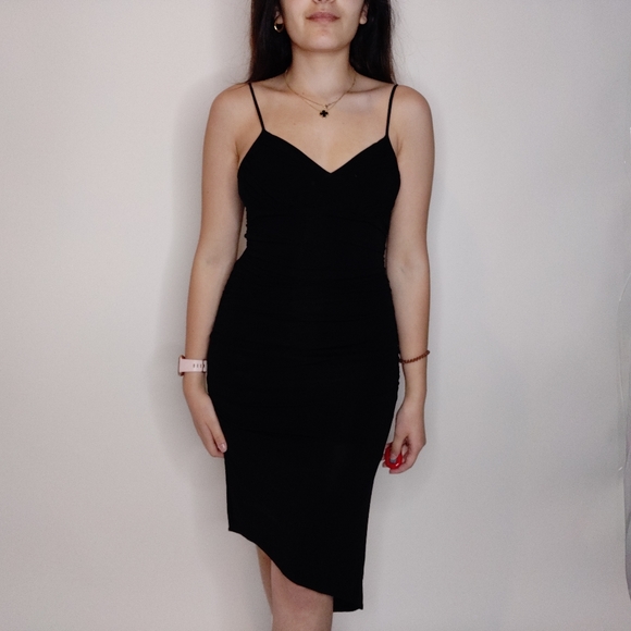 BCBGMaxAzria Dresses & Skirts - BCBMaxazria Little Black Spaghetti Dress Size XS